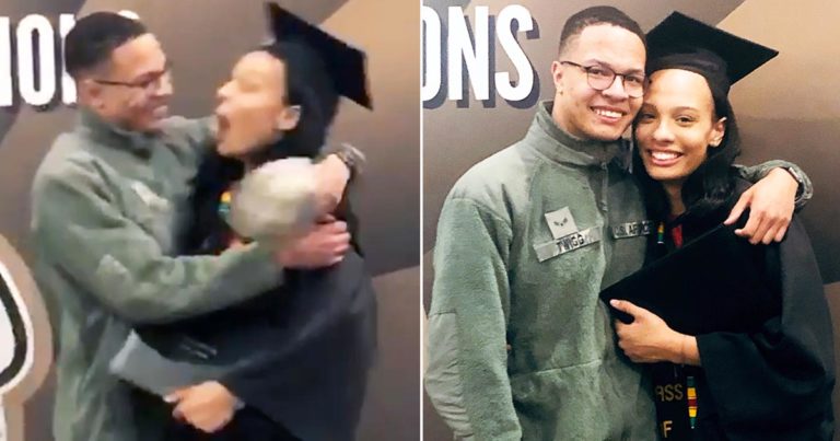 Airman surprises sister