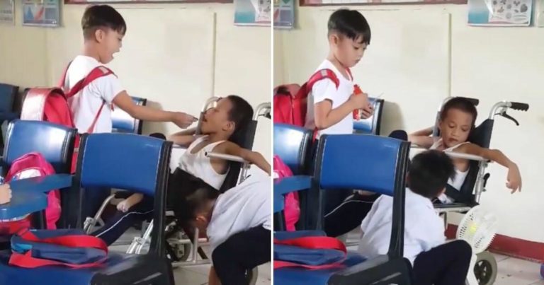 classmates-feeds-disabled-student