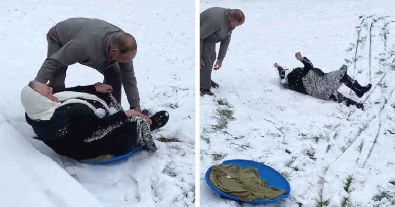 grandma-sledding