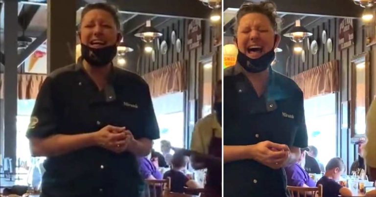 waitress singing happy birthday Miranda