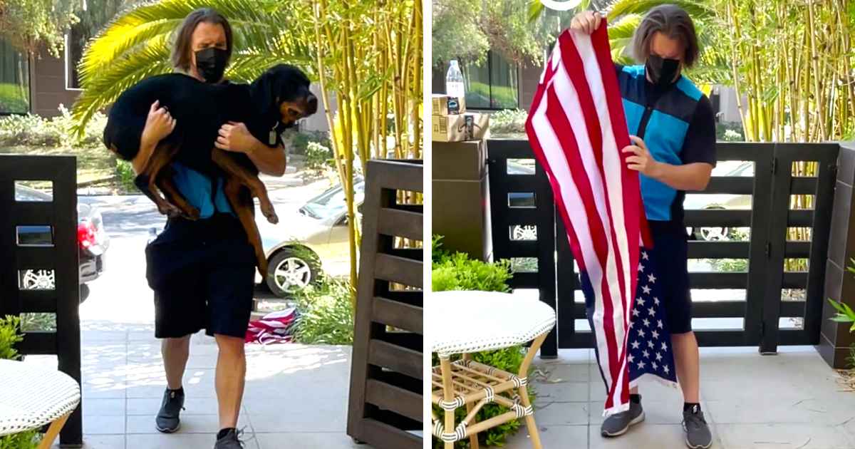 amazon-delivery-driver-folds-american-flag