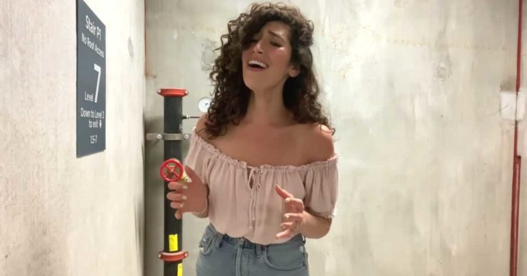 hallelujah in stairwell Lauren Paley