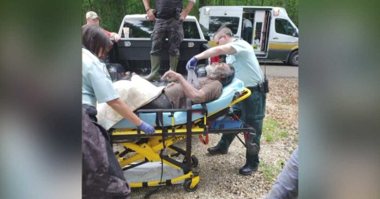 missing elderly man found in woods