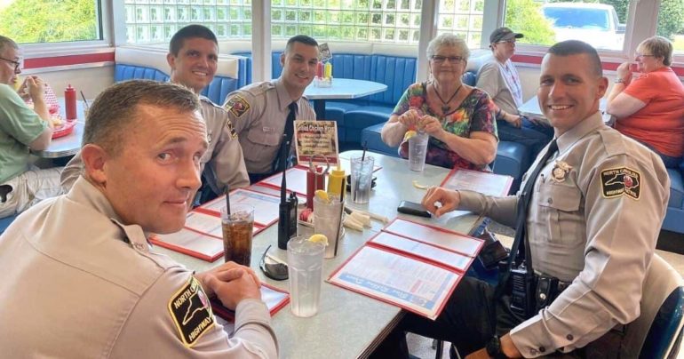 officers treat stranded woman North Carolina