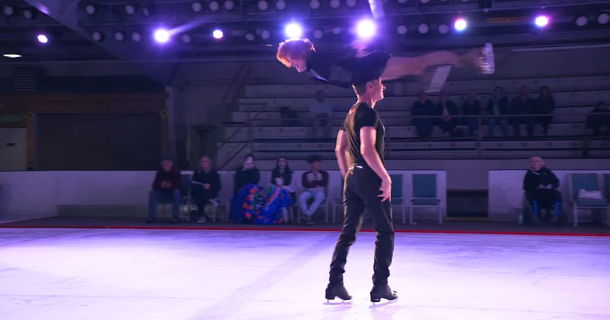 anita hartshorn and frank sweiding ice skating