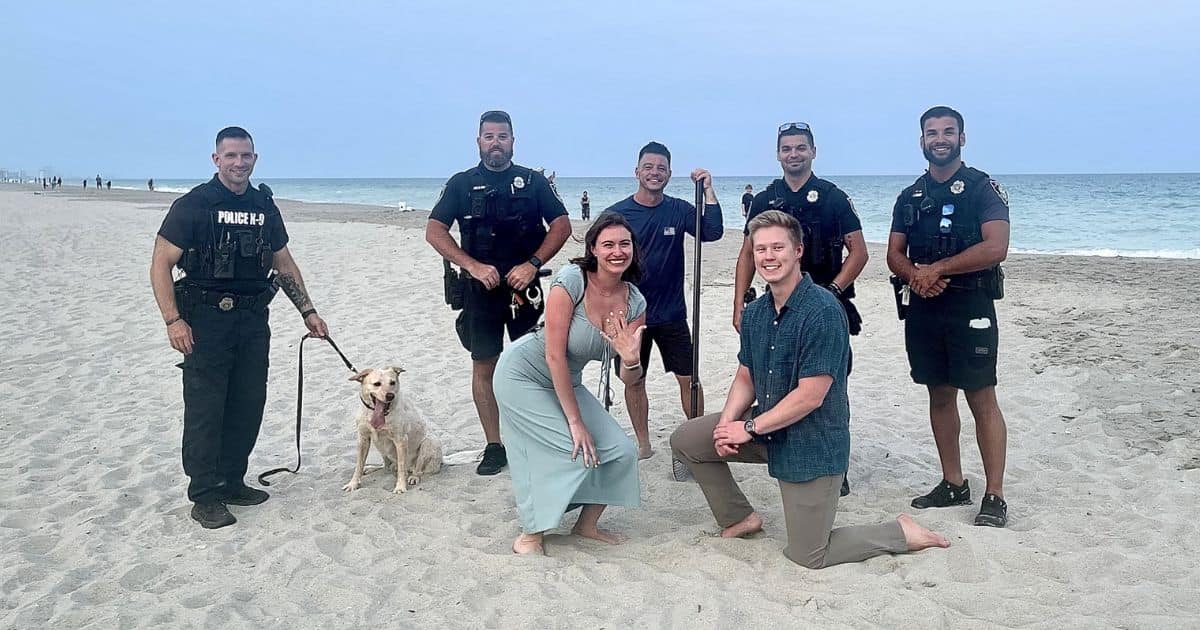 lost engagement ring on beach