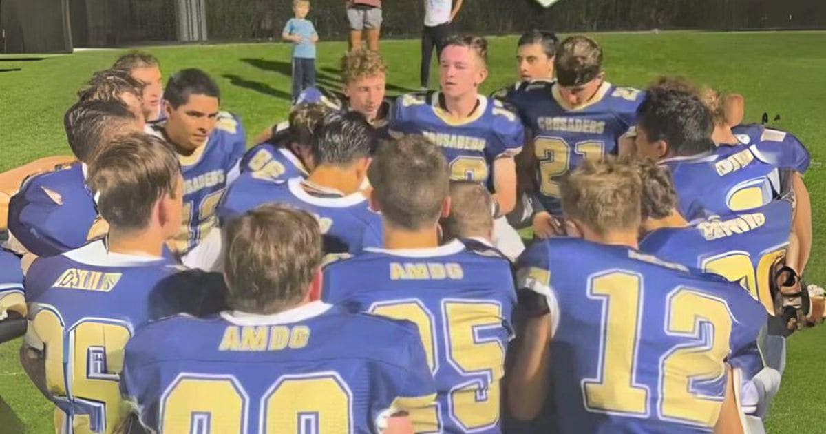 football team sings ave maria