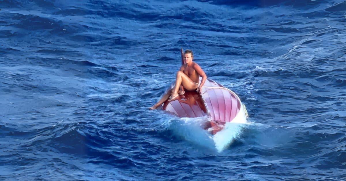man stranded in ocean tom robinson