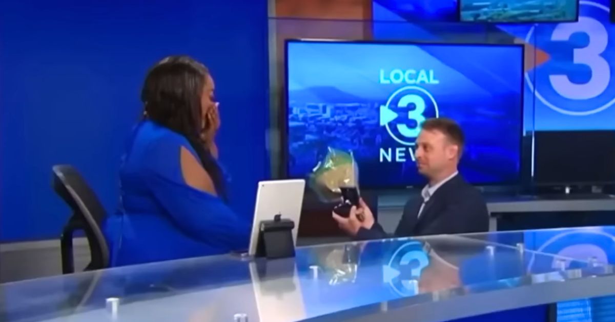 news anchor proposal on air
