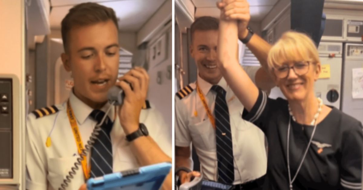 pilot surprises mom on flight