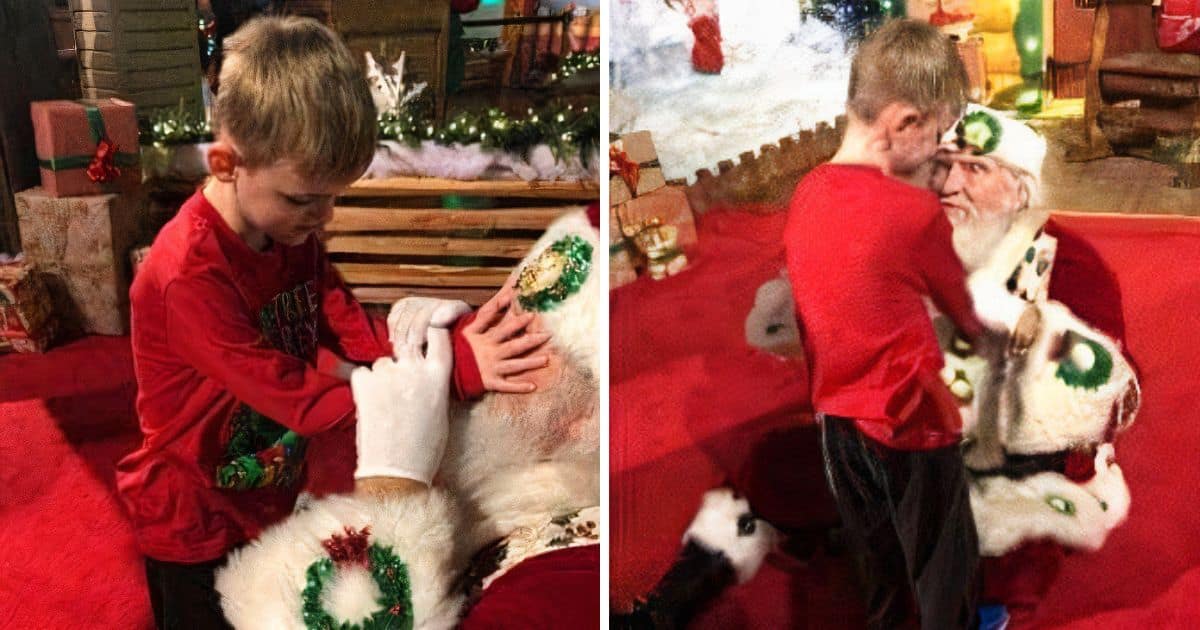 blind boy meets santa