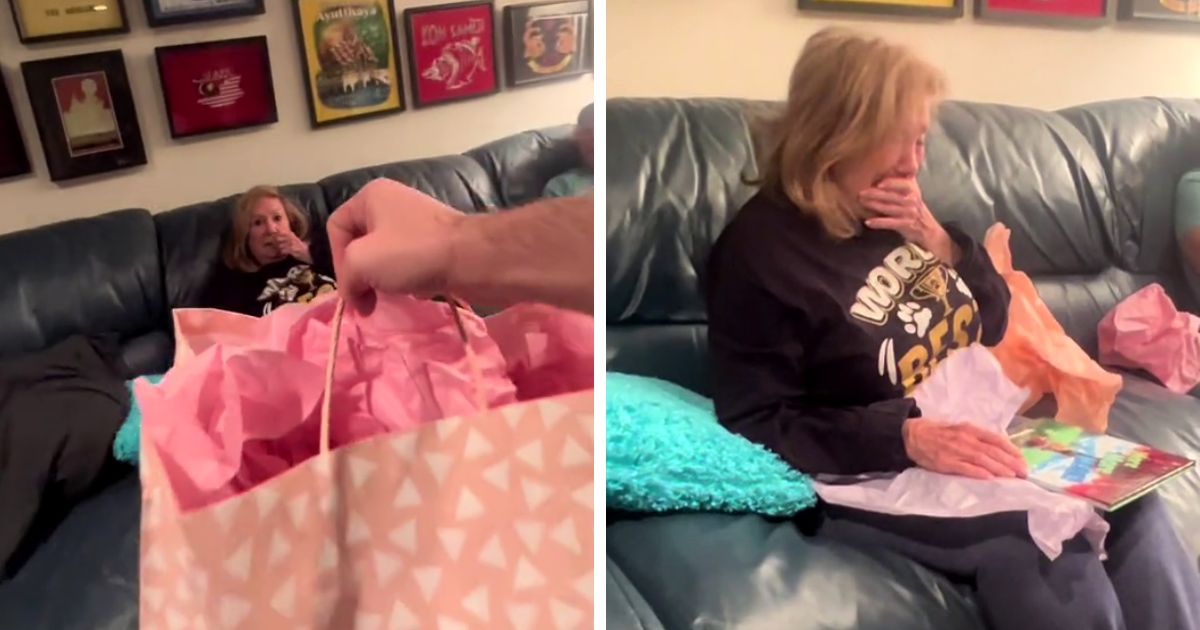 grandson surprises grandma