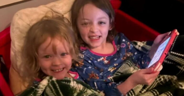 dad saves drowning daughters