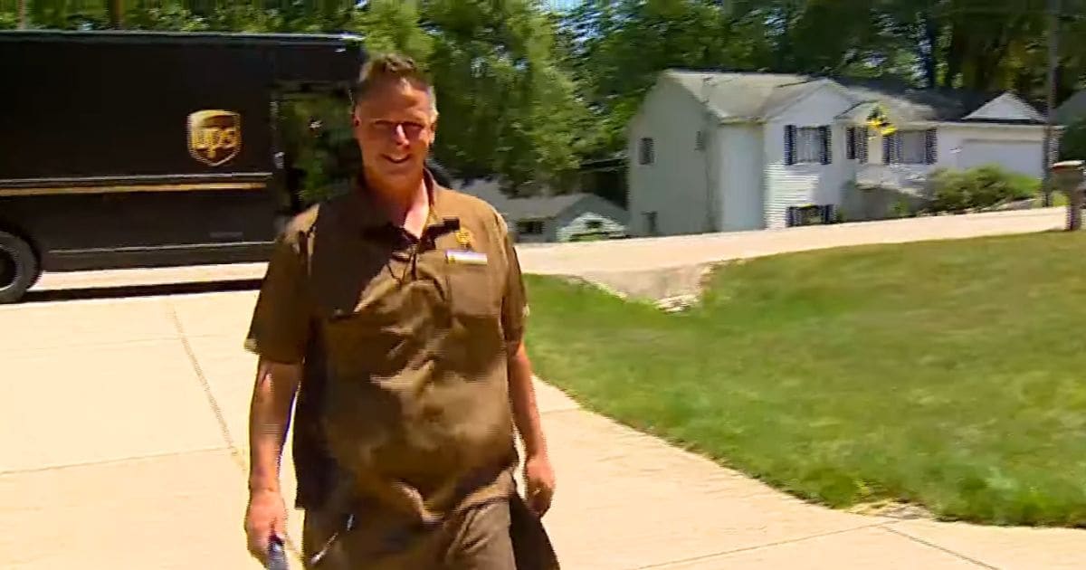 ups driver visits dad