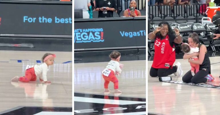 baby taking first steps wnba