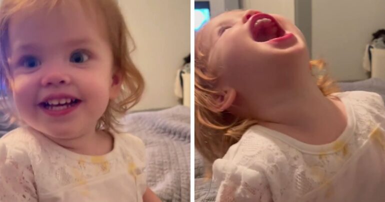little girl about dads teeth