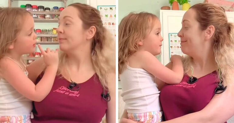 little girl gives mom advice