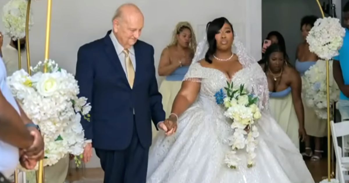 landlord walks bride down aisle