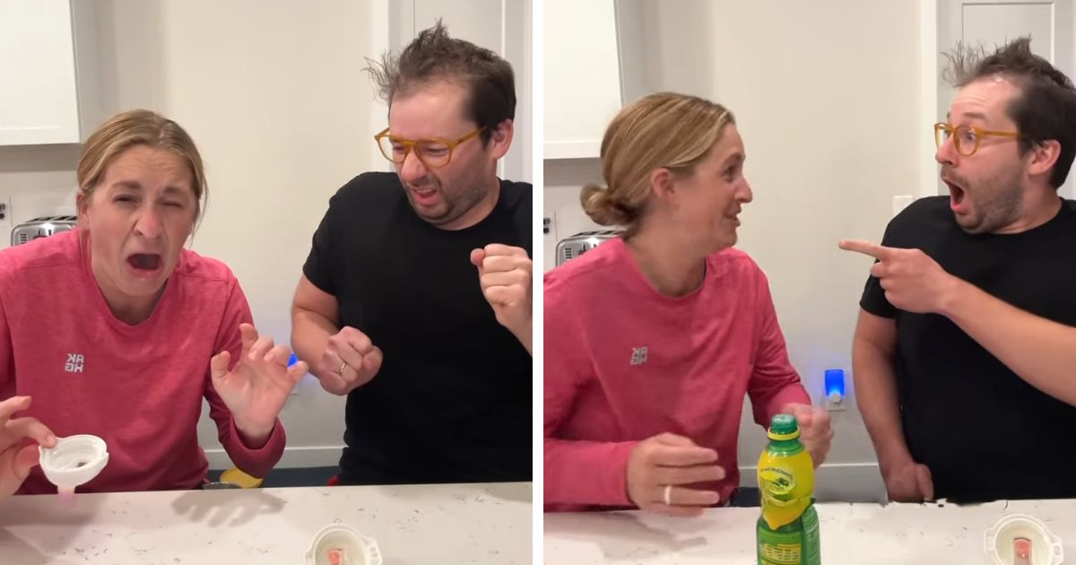 married couple kitchen comedy