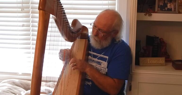 psalm 23 harp music