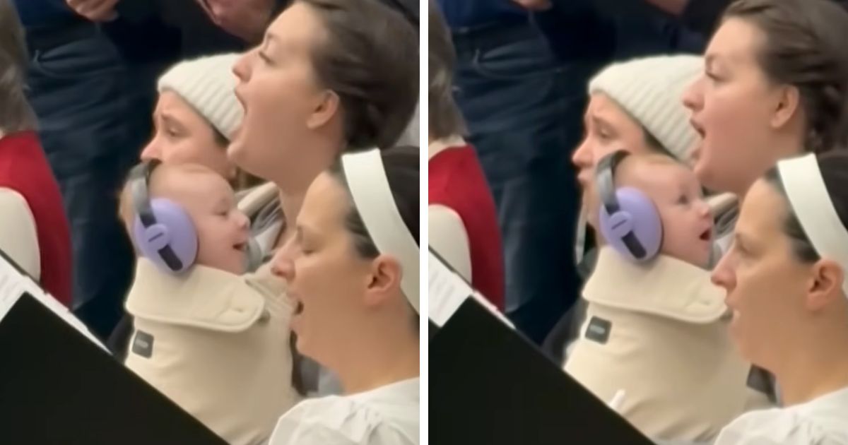 baby singing in choir