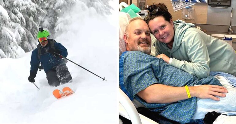 skier rescued from avalanche michael harris