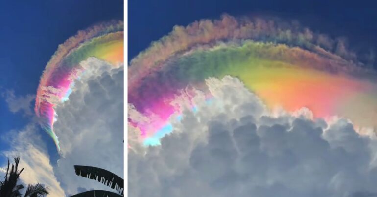 rainbow clouds in Indonesia