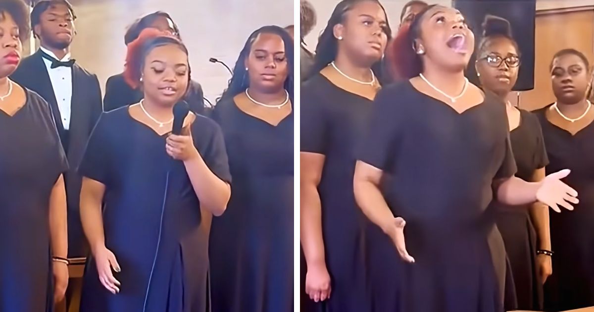 choir singer microphone dies keeps singing