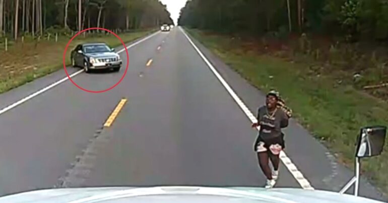 truck driver saves woman from kidnapper
