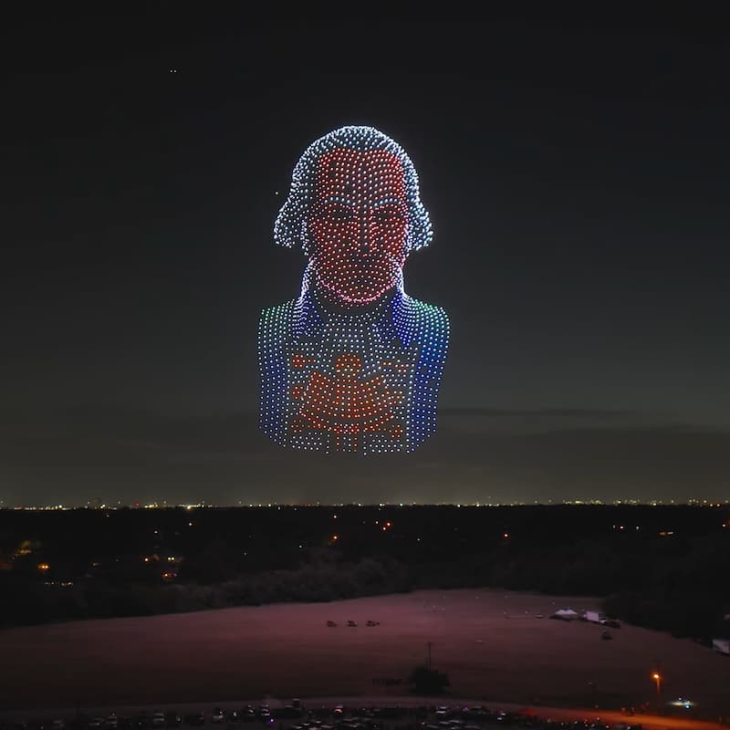 fourth of July Drone show Sky Elements