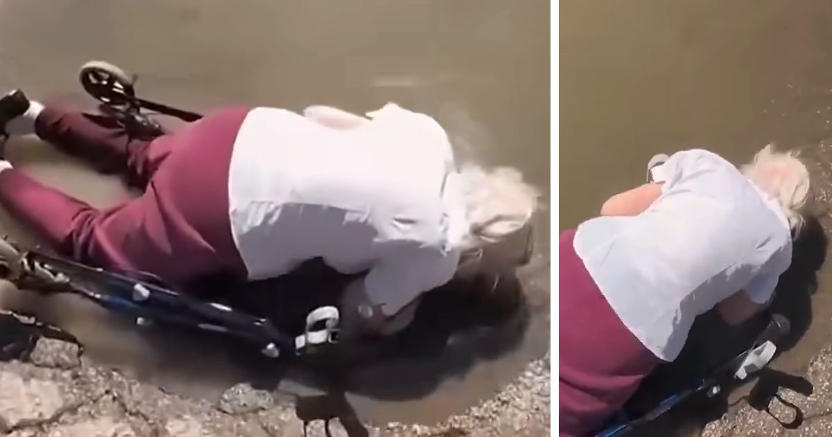 good samaritan rescues woman pothole