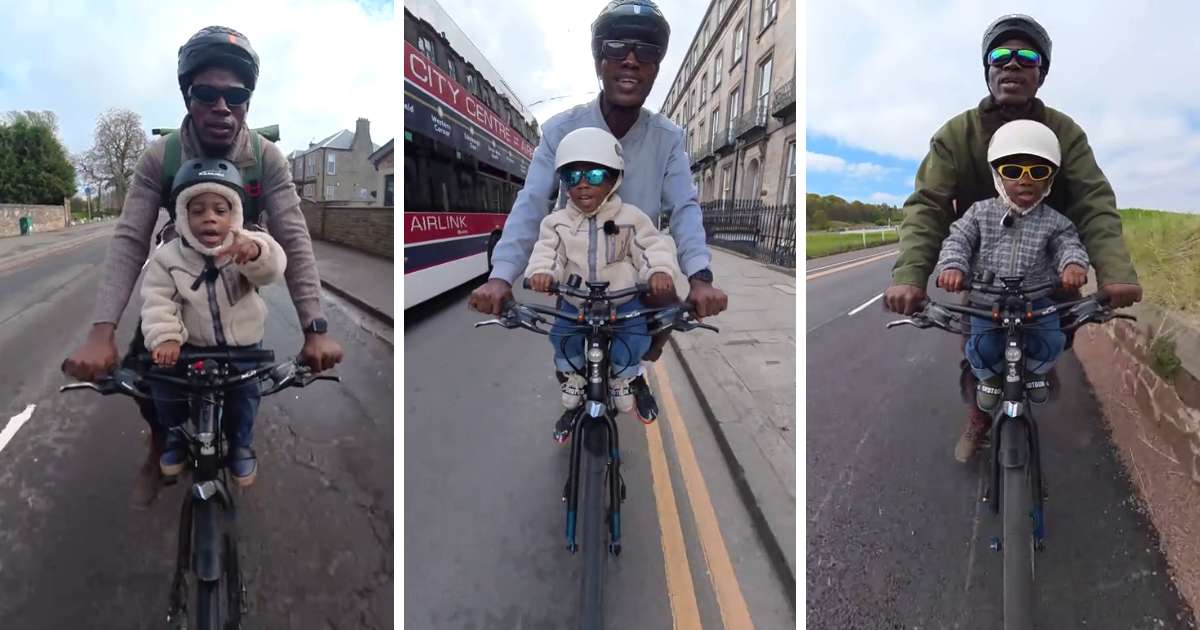 toddler bike ride dad conversation